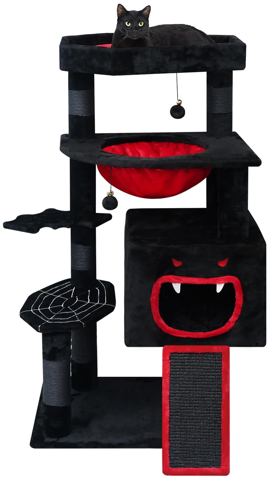 新品　未開封　キャットタワー　黒 Amazon | YARUOMY ゴシックキャットツリー 47インチ ブラックキャット