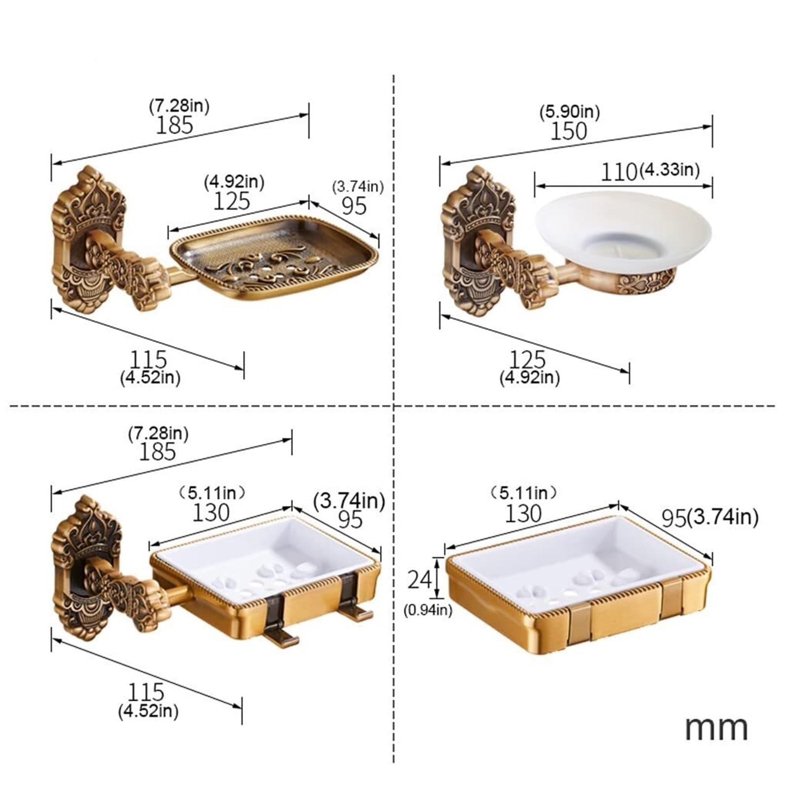 Jaboneras Caja de jabón Drenaje montada en la Pared, perforador Libre Tallado Estilo Europeo, nórdico Simple Nuevos artículos Esenciales para el hogar
