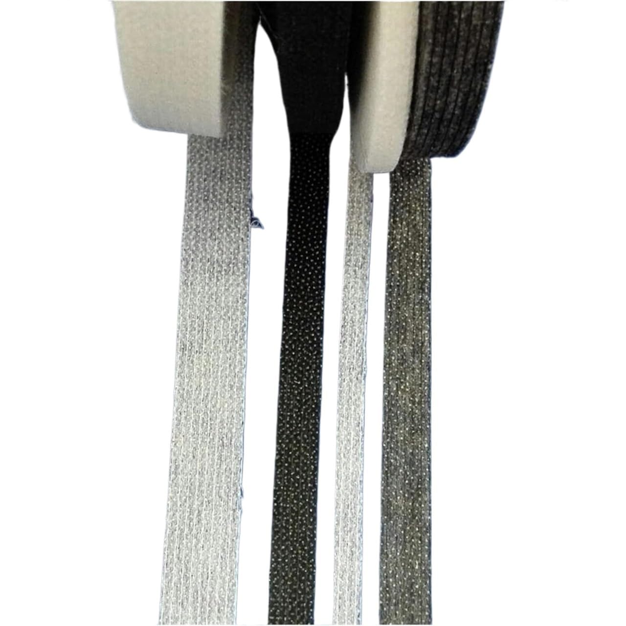 Entretela fusible Tela Riel Plancha Entretela for planchar, 2 rollos de entretela adhesiva de una cara for bricolaje, Material de tela de retales for coser, 100 yardas/rollo(Black,15mm)