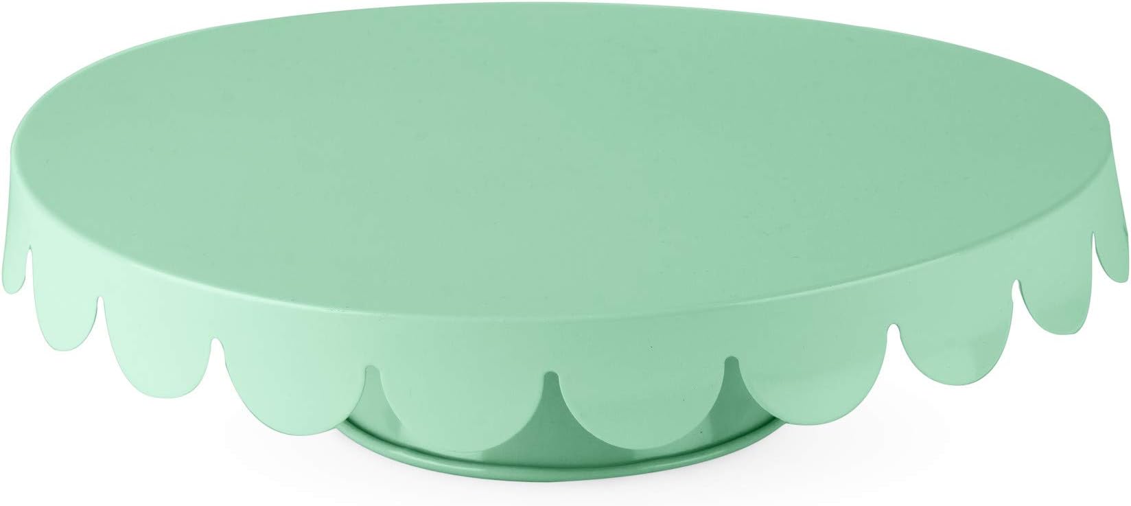 Cakewalk Mint Stainless Steel Cake Stand, Cupcake Stand, Home Decor, Food Service, Dessert Accessory, Mint Green, 11-Inch Diameter, Set of 1