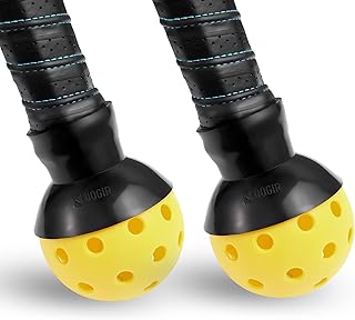 QOGIR Pickleball Ball Retriever: Easy Pickleball Ball Accessory to Pick Up Pickleball Balls Without Bending Over, Attaches to Pickleball Paddle Bottom, Fits Any Pickleball Paddles, Black