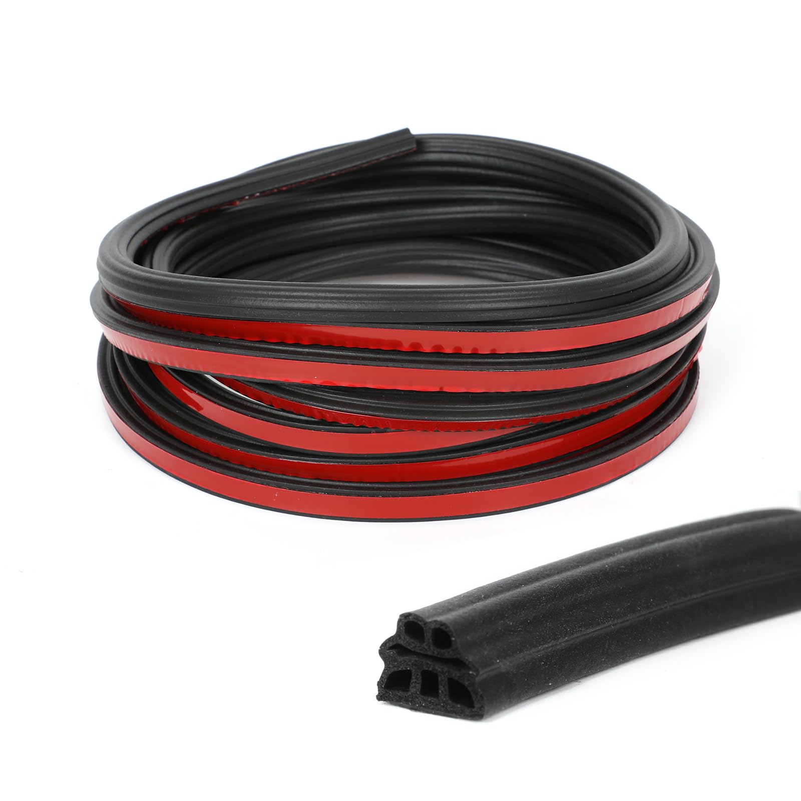 EIYVPRA Joint De Porte Voiture 5m - Caoutchouc Double Couche 5 Trous - Insonorisant Et Étanche