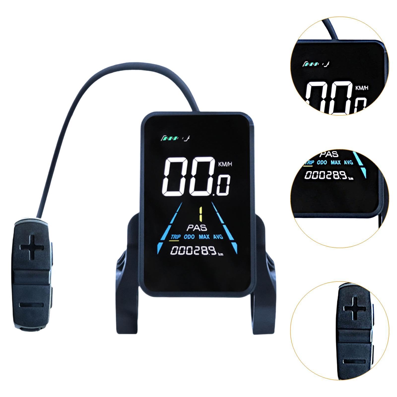 kowaku Computadora para Bicicleta Eléctrica Cuentakilómetros para Bicicletas Eléctricas, Computadora para Ciclismo,