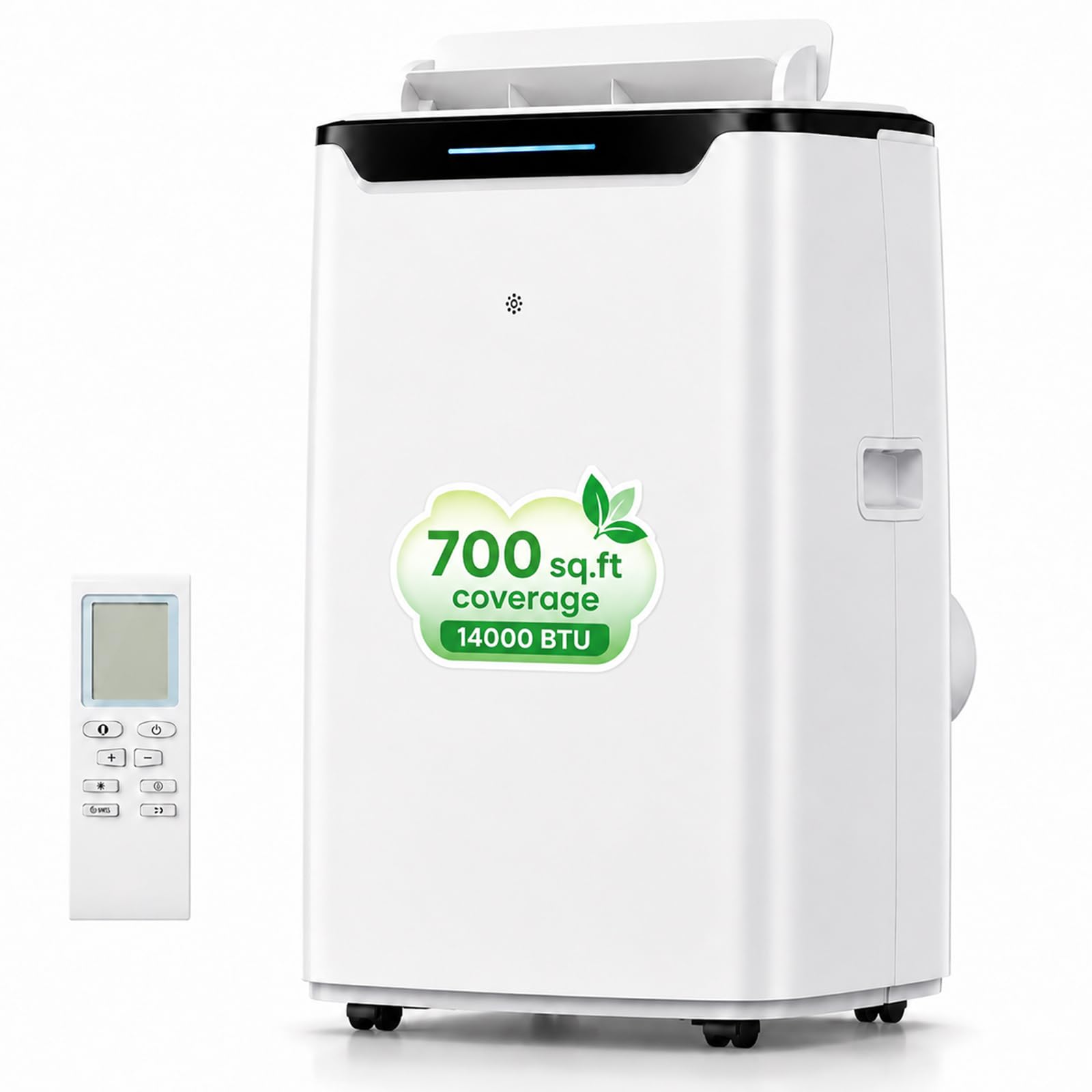 Portable Air Conditioner, 14000 BTU Fast Cooling for Large Rooms up to 700 Sq.Ft, 3-in-1 Energy Efficient Portable AC Unit with Upward Airflow, Sleep Mode, for Bedroom/Apartment/Living Room