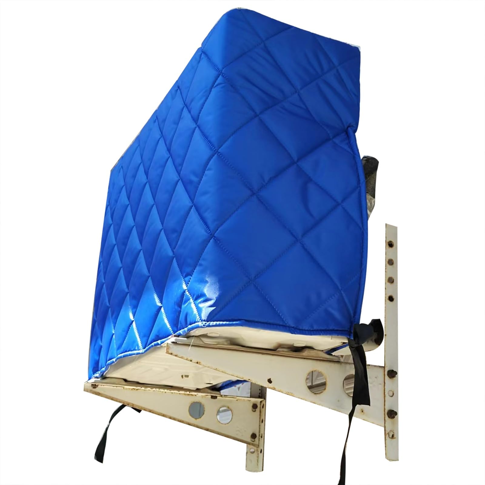 Funda Aire Acondicionado Exterior, Manténgase Caliente Cubre Aire Acondicionado Exterior, Algodón Grueso, Impermeables, Ignífugas, Lavables y Fáciles de Instalar(Blue,33x13x24in/85x32x60cm)
