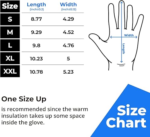 Miniatura 6 de toolant Guantes de trabajo de cuero de invierno, forro Thinsulate cálido 3M para trabajo en clima frío, guantes con aislamiento térmico