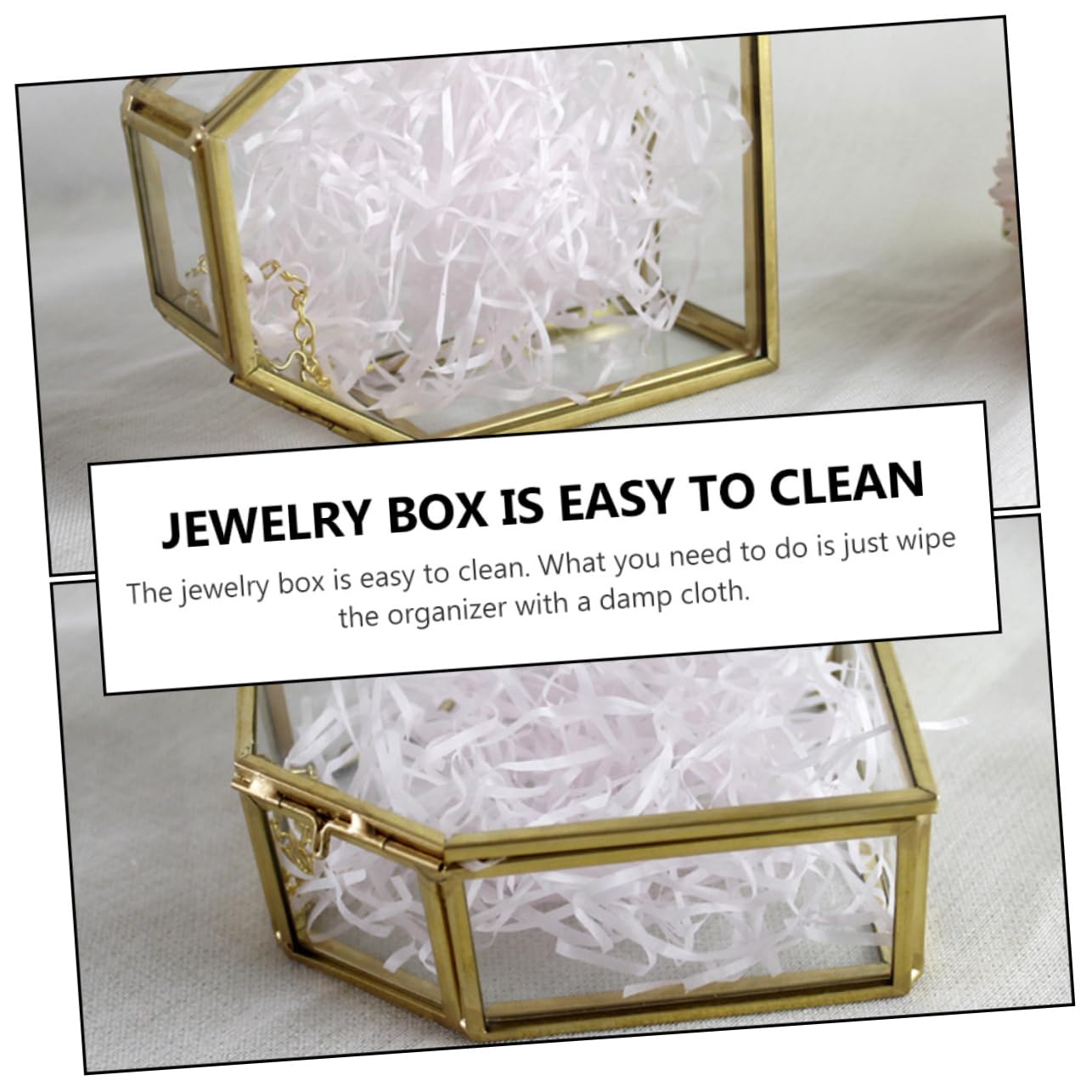 Gatuida 1 pieza Caja de Joyería de Forma de Organizador Decorativo de Joyería Estuche para Pendientes Collares y Anillos para Bodas y Recuerdos