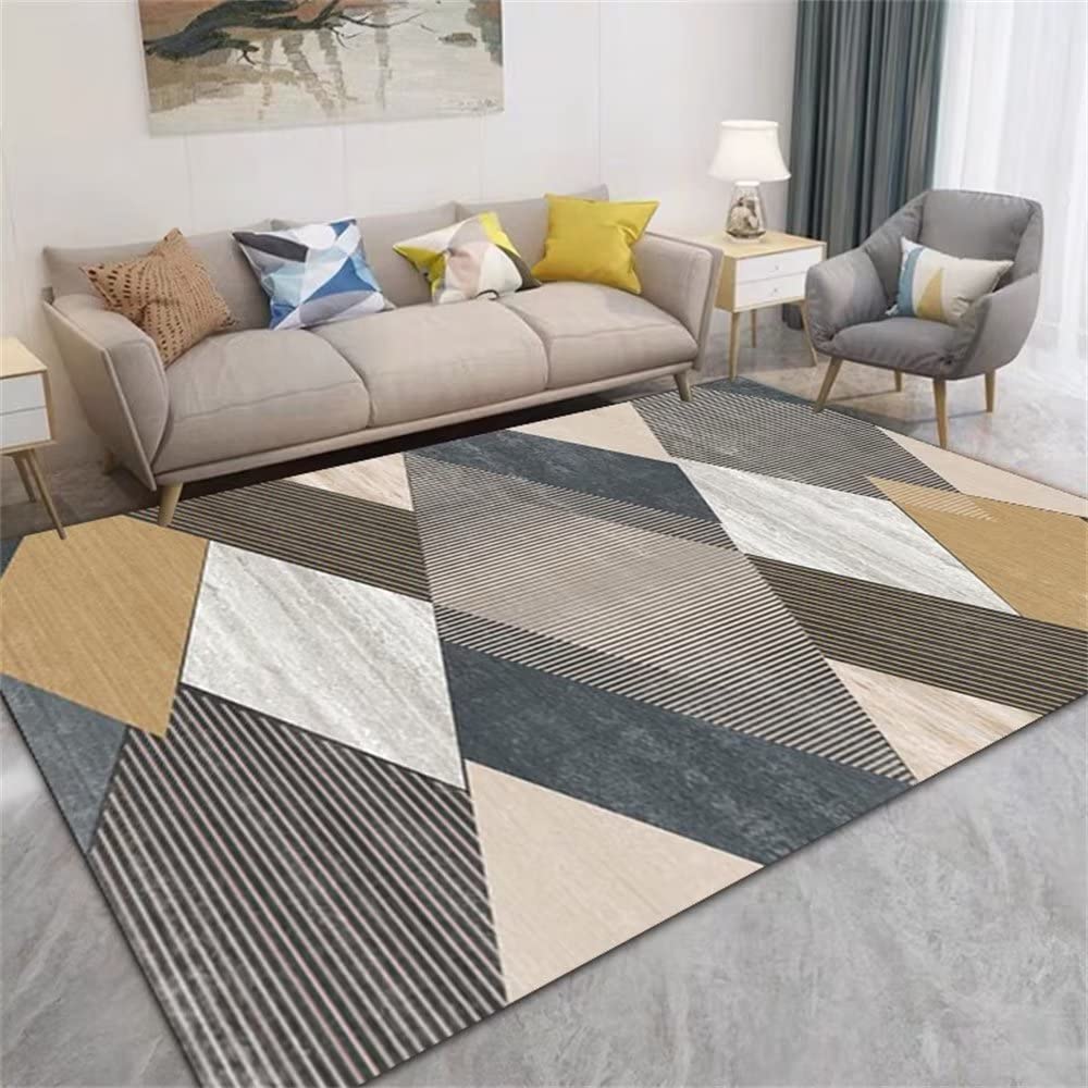 Tapis de Prière Garçons Chambre Tapis Gris Lavable rectangulaire Motif géométrique Style Respirant Flatweave Tapis 70X140cm