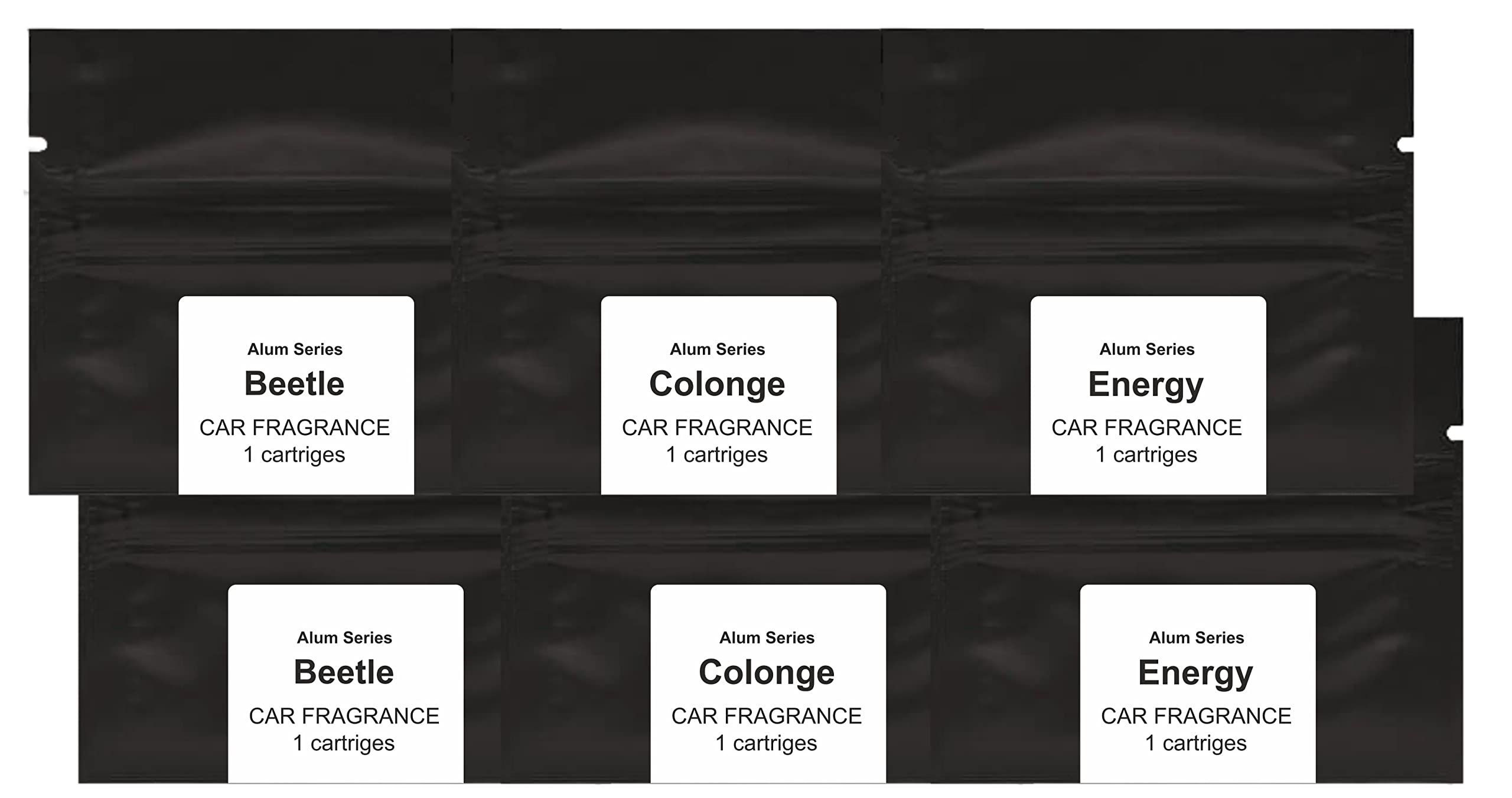 Elite Car Air Freshener - Unique Natural Fragrance (Wooden Cartridges - Beetle, Cologne, Energy.)