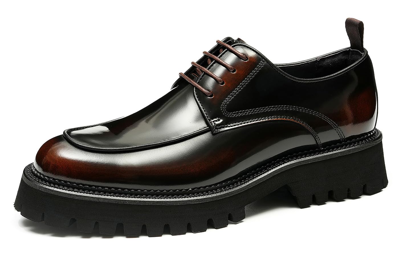 Santimon Mens Oxfords Formal Dress Patent Leather Oxfords Fashion Thick Sole Derby Comfortable Business Casual Wedding Tuxedo Prom