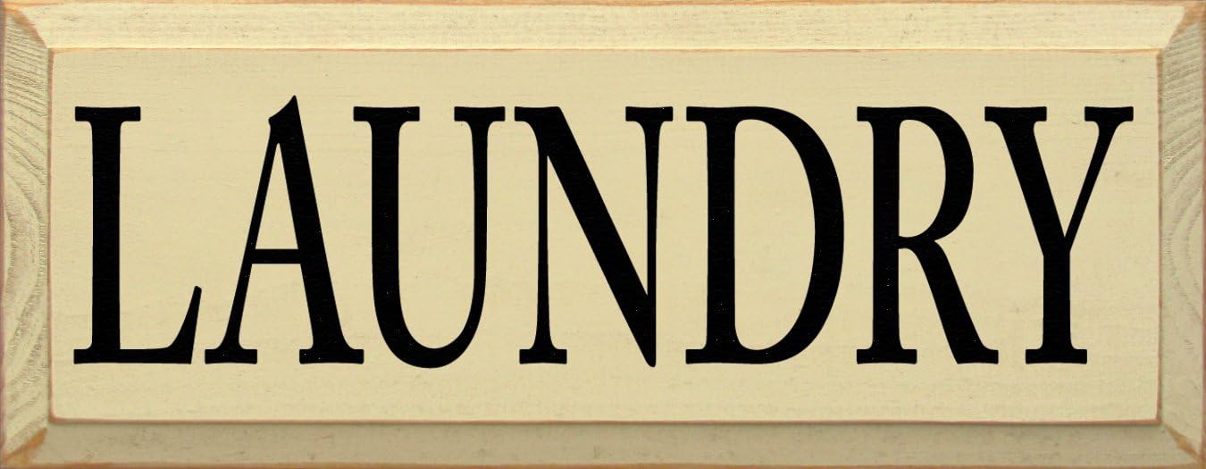 Sawdust City Wooden Sign - Laundry (Red)