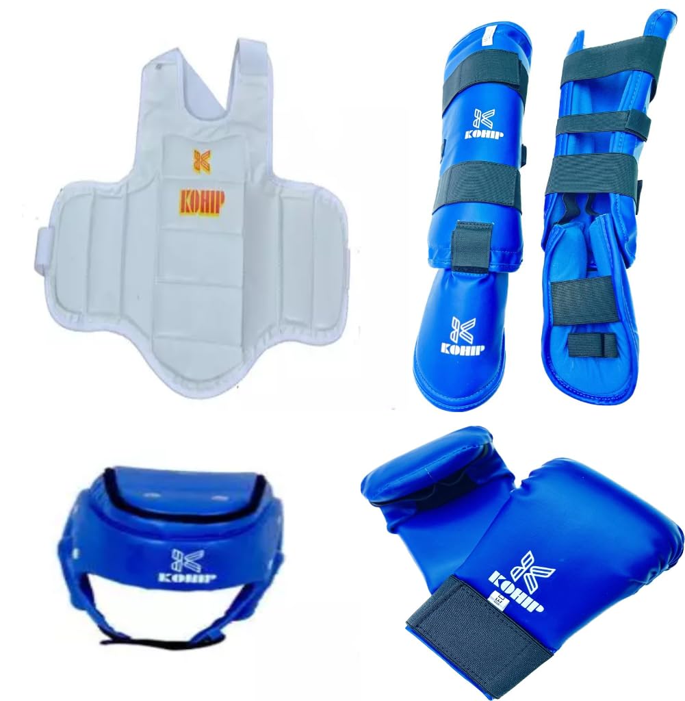 Karate shin Pad Karate kit Set (S, Blue) (7-12 Year)-image-14
