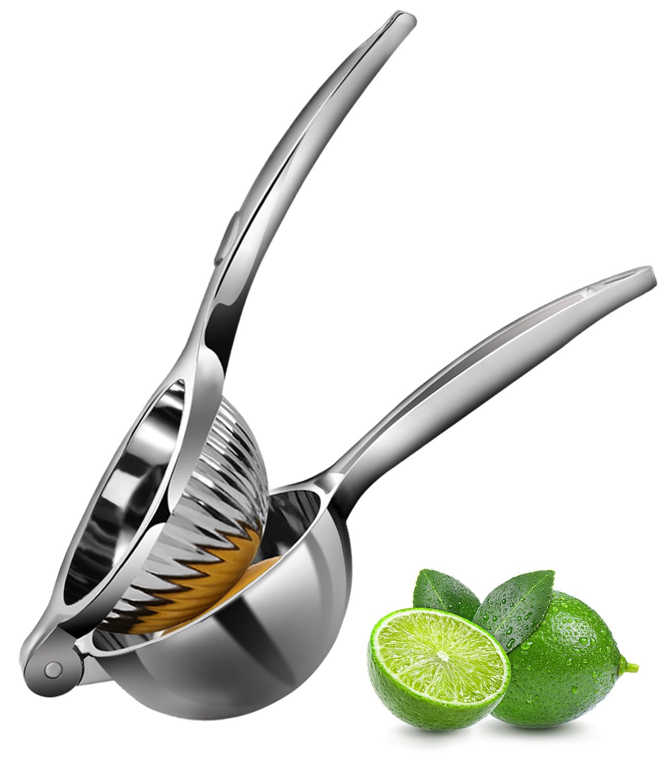 Azonee Lemon Squeezer, Heavy Duty Lemon Juicer, Stainless Steel Lime Squeezer, Max Extraction Manual Citrus Press, Orange Juicer Handheld, Hand Press Fruit Juicer, Exprimidor De Limones
