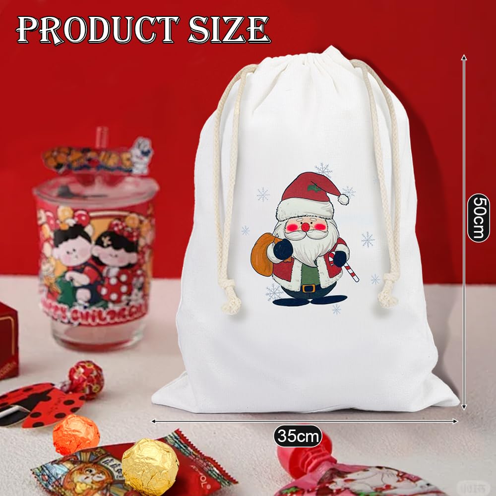 Borsa Regalo Gigante Di Babbo Natale Con Laccio - Sacco Natalizio - Foto 10