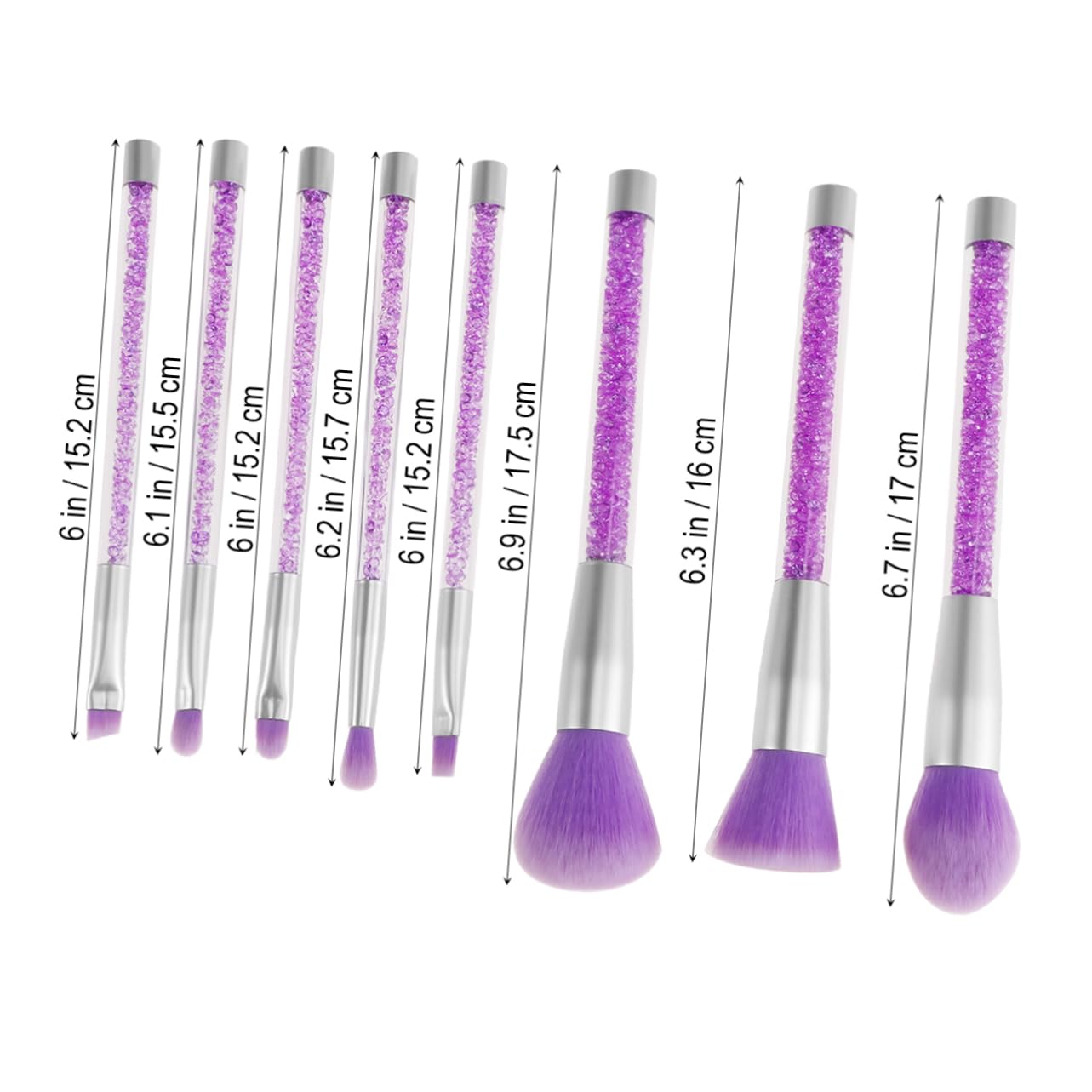 DOITOOL -teiliges Elegantes -pinsel-set mit Pailletten und Strass-griff Kosmetikpinsel für Damen Natürliches für Den Täglichen Gebrauch Damen