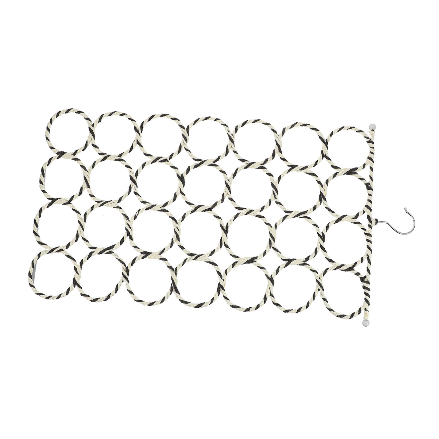 ABOOFAN Compact Scarf Hangers 28 Circle Paper Rattan Scarf Rack Belt Holder Wardrobe Storage Random Color