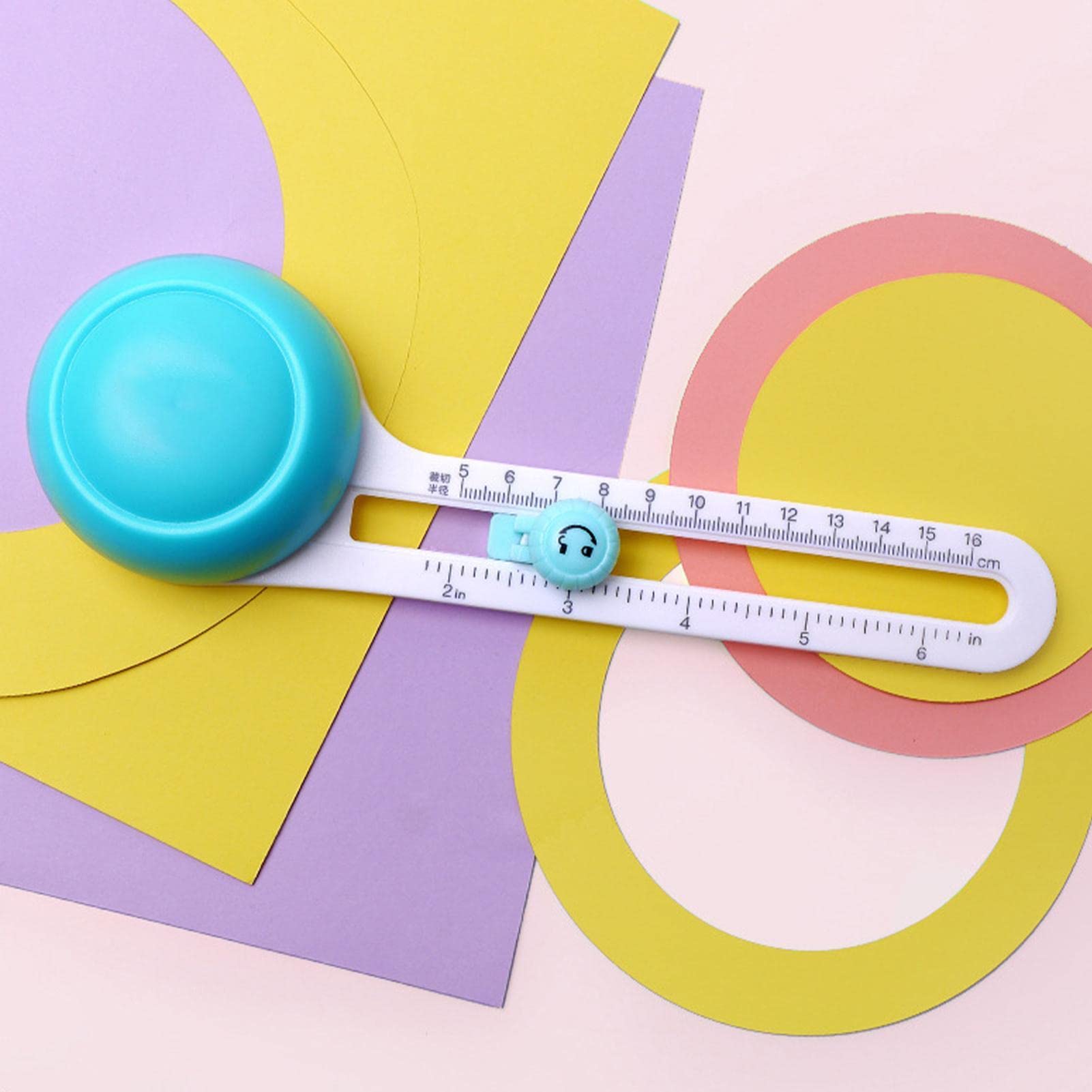 Tagliacarte Circolare A Compasso - Strumento Per Cerchi Perfetti Fino A 30cm, Per Carta, Pelle E Plastica, Con Lama Di Ricambio