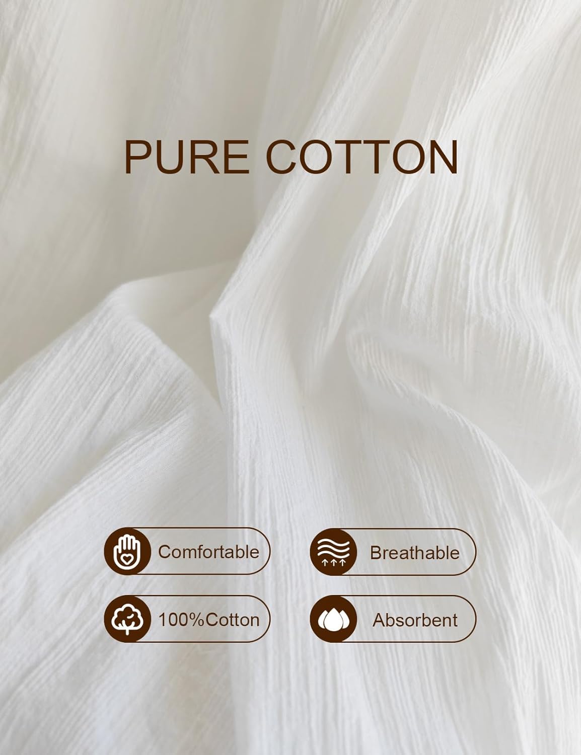 Women Cotton Midi Skirt with Cotton Lining Elastic High Waist A-Line Vintage Skirt with 2 Pockets - Image 5