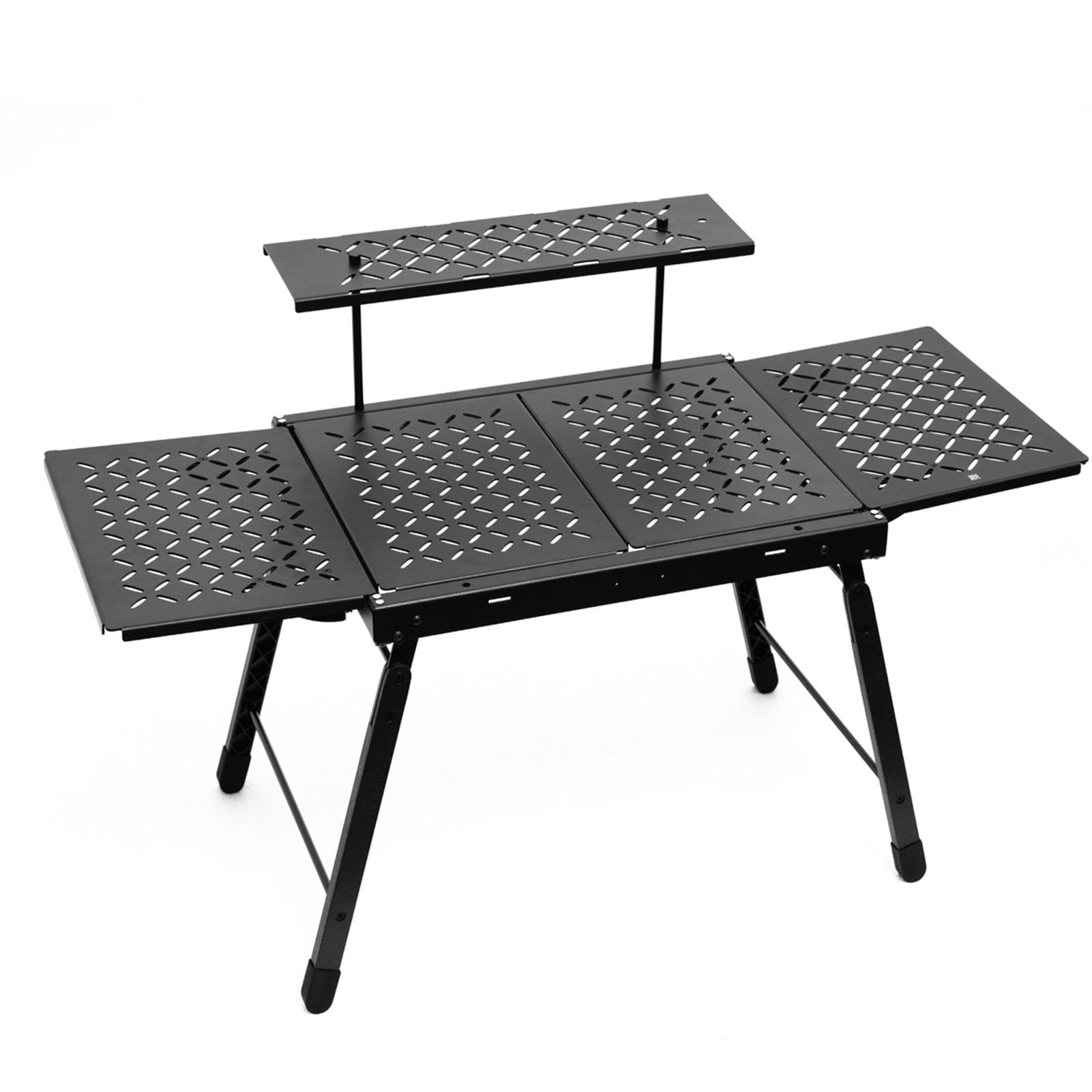 Mesa de camping portátil – Vajilla plegable resistente al óxido | Platos de comedor expandibles de corte de alta precisión para suministros y eventos al aire libre