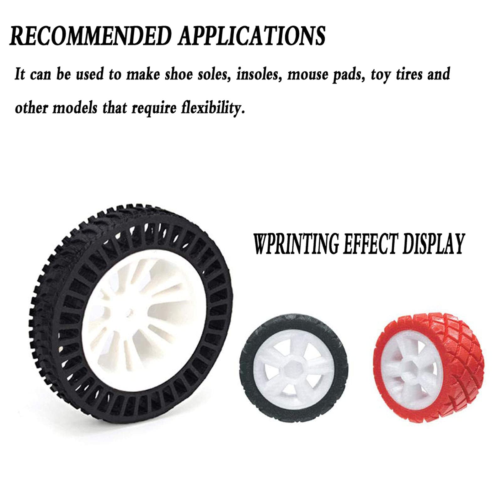 3D-Druckerfilament 1,75mm, 3D-Drucker-Verbrauchsmaterial, flexibles TPE-Filament 1kg, TPU83A,Cyan
