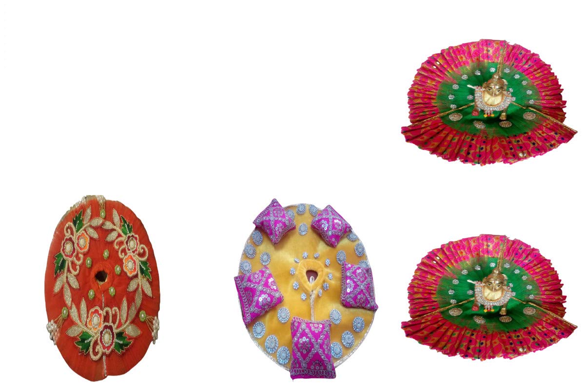 Suhani Creation Krishna Dress, Combo of Four(Set of 4) Laduu/Ladoo Gopal Poshak Kriss_1369