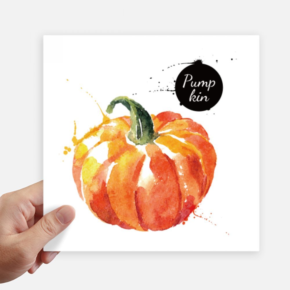 Wall decal de calabaza acuarela de 20cm para renovar superficies lisas sin pintar