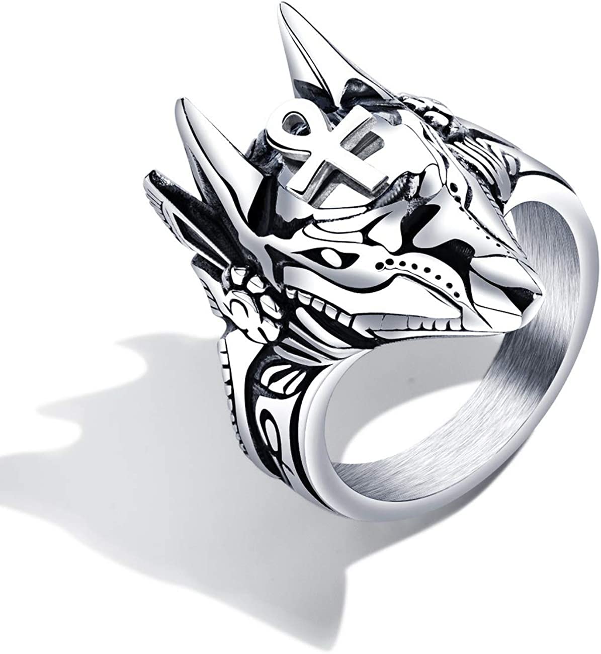Myginie.in Egyptian God Anubis Amulet Ring With Ankh Cross (US 8) (B0C3RGDWWM) Amazon Price History, Amazon Price Tracker