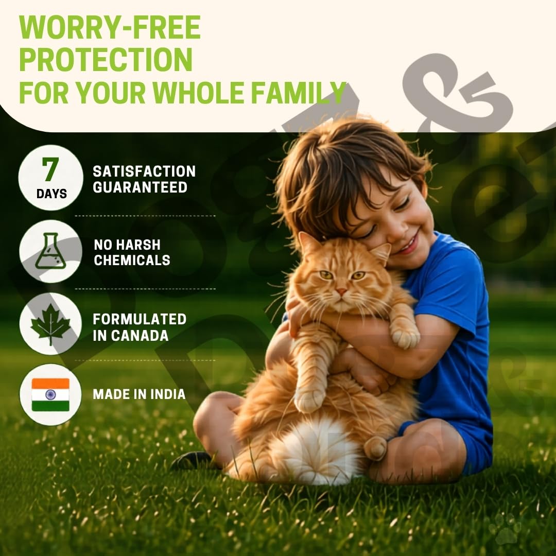 Dogz & Dudez Neem Shield Tick, Flea, Flea Egg Spray for Dogs and Cats 200 ml | Quick Results |Treatment, Preventive, Ecoparasite Killer and Repellent Spray Botanical Oils 1