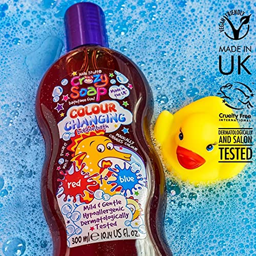 Kids Stuff Crazy Soap Colour Changing Bubble Bath, Red to Blue | Kids Bubble Bath | Dermatologically Tested | Mild & Gentle | Vegan | Cruelty Free | 300ml - Image 4