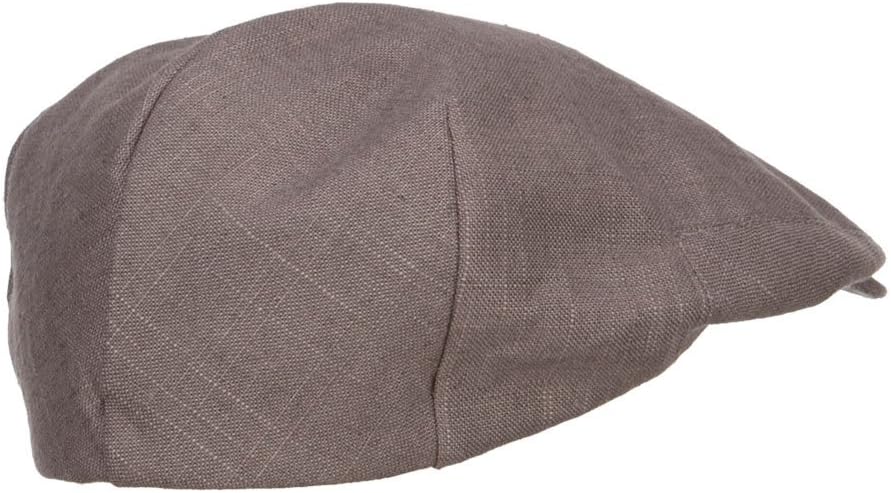 Big Size Men's Linen Ivy Cap - Charcoal 2XL-3XL