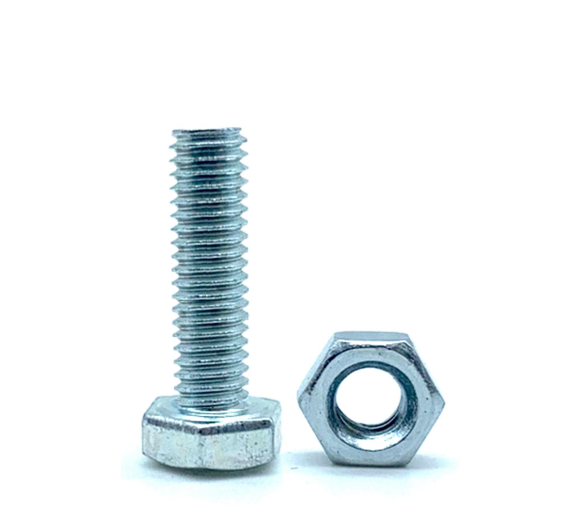 DOJA Barcelona | Boulon et Ecrou M16 | 10 Vis Tête Hexagonale avec 10 Ecrou Hexagonal | M16 x 40mm | en Acier Galvanisé | Boulons et Écrous pour Visserie Service, Vis à Métaux Tête Hexagonale...