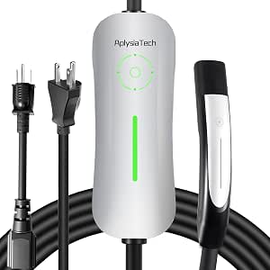 Level 1/2 EV Tesla Charger,16A 120V/240V Tesla Home Charging Station, 21FT Cable NEMA 6-20 Plug NEMA 5-15 Adapter, NACS Connector, Travel Portable Wall Charger for Tesla Model Y/3/S/X