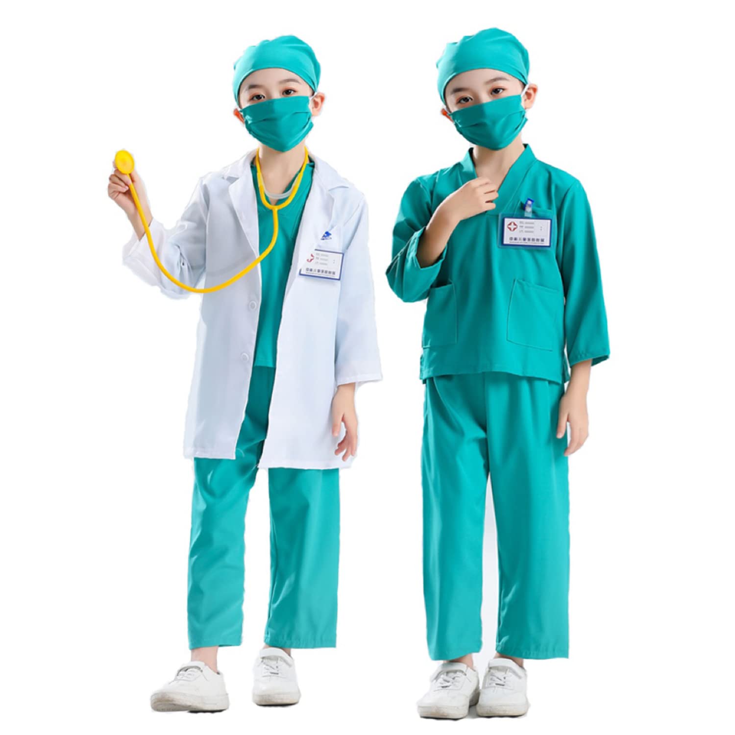 Amazon.co.jp: [Lhyxuuk] 子供用 コスプレ キッズ用 お医者さん 衣装 白衣 手術衣装 セット コスチューム医者 ...