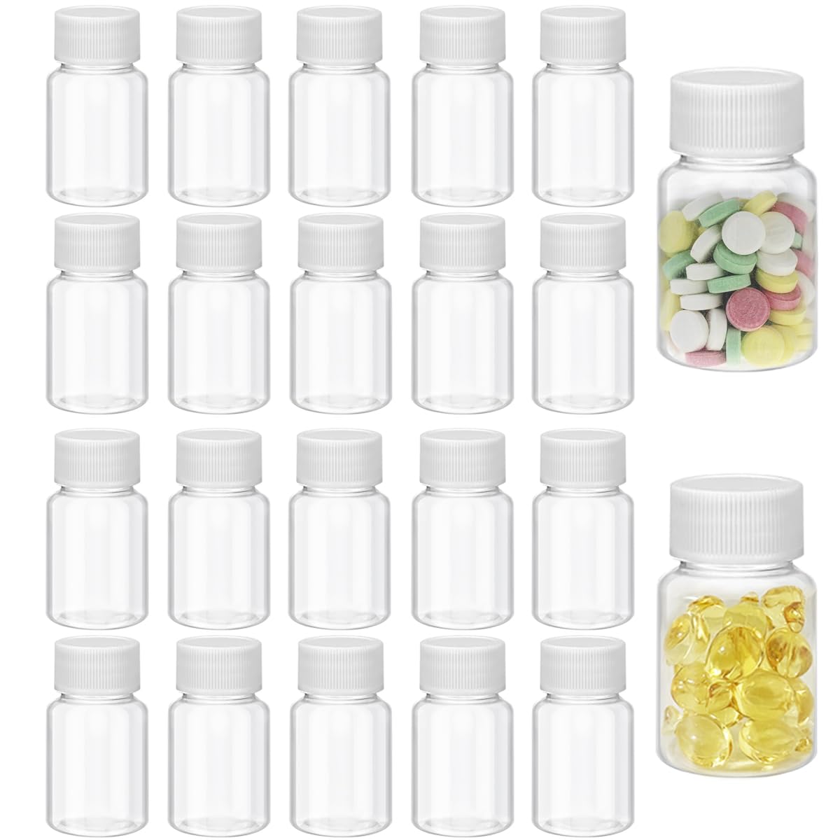 Bouteilles en plastique transparent PET pour échantillons de liquide