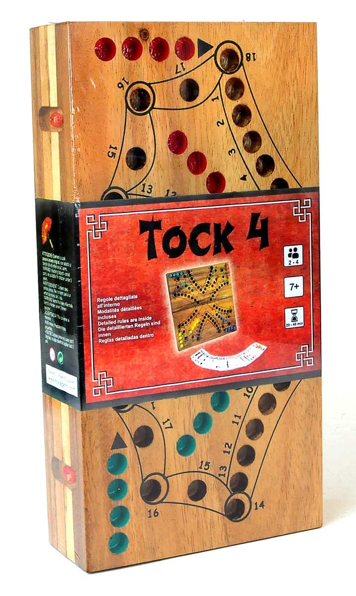 Logica Juegos Art. TOC 4 - Juego de Mesa de Madera - Juego de Estrategia para 2/4 Jugadores - Juego para Familias