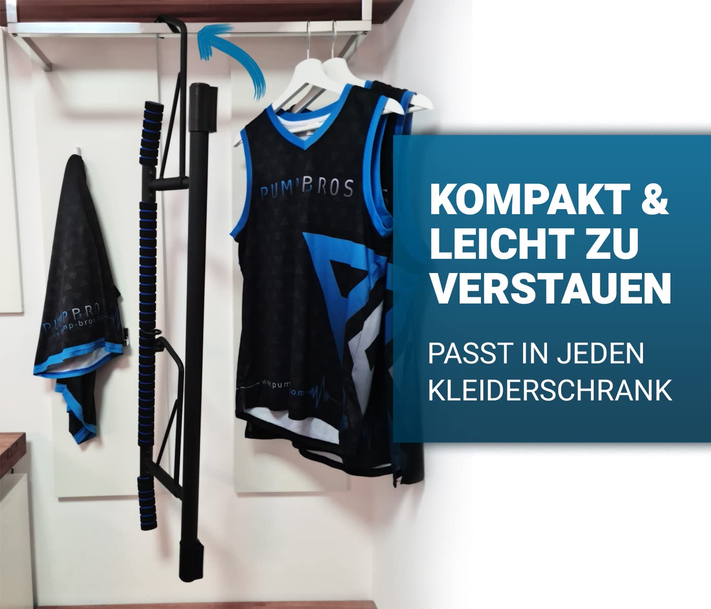 Premium Tür Klimmzugstange - klappbare Reckstange für den Türrahmen Ohne Schrauben - Fitnessstange für Zuhause - Pull up Bar | Türreck | Kraftstation
