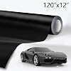 Matte Black Car Vinyl Wrap 10ft x 1ft Vehicle Wrap Vinyl Roll with Bubble Free Air Release Technology, Lypumso Self Adhesive Automotive Vinyl Wrap for Moto Car DIY Interior Exterior, 300 x 30 cm