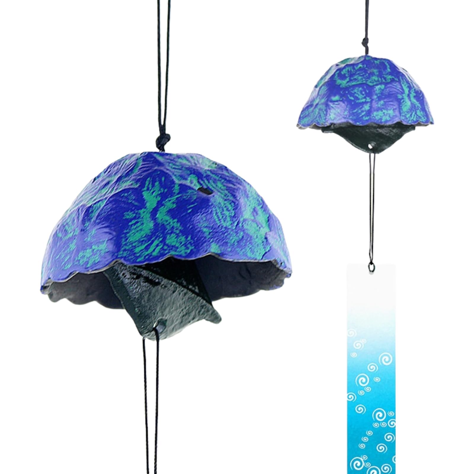 Nambu Cast Iron Wind Chime Hydrangea Large Handmade Japanese Furin 2.8in
