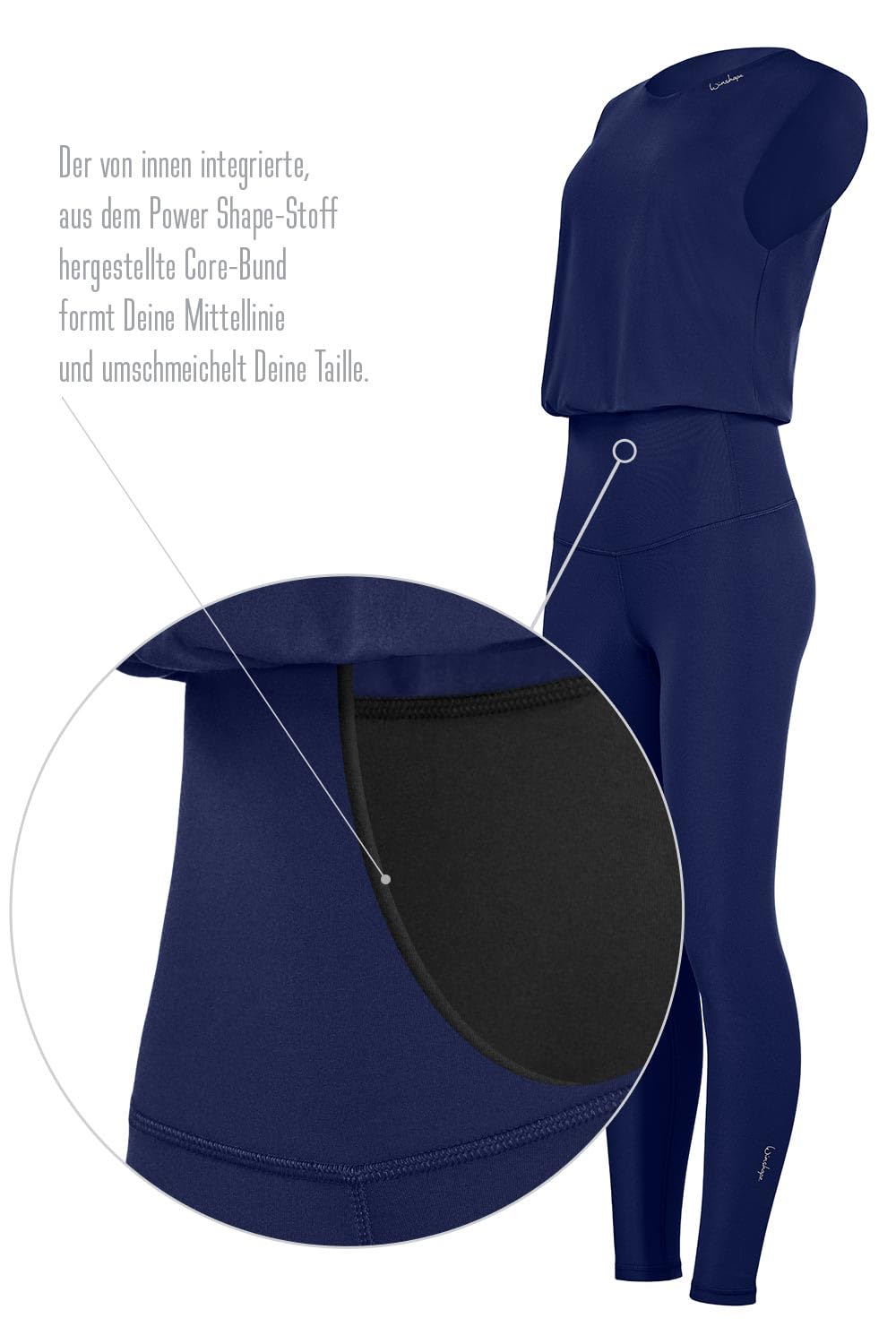 Winshape Damski Functional Comfort kombinezon JS102LSC, JS102LSC-DARK-BLUE-M