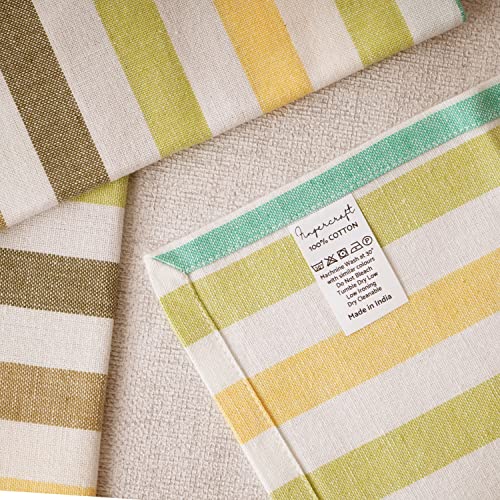 Image of FINGERCRAFT Cloth Napkins Set of 12 Pieces 100% Cotton Fabric Yarn Dyed 20x20 Inches Napkin Cloth for Home, Kitchen, Dining Table Napkins for Hotels, Resturants, Good Absorbency