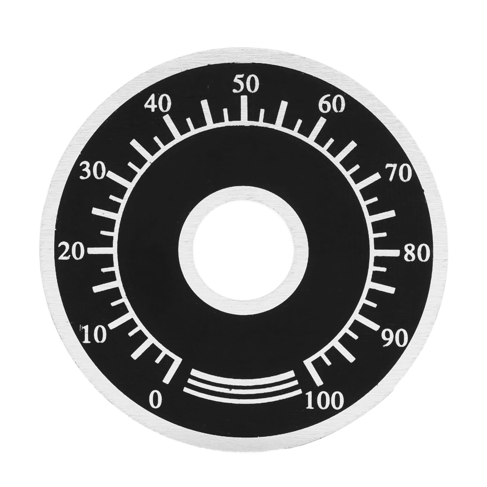 Zifferblatt aus Aluminiumlegierung, Skala 0–100, kompatibel mit RV24YN/WTH118 Potentiometer, 10 mm Innendurchmesser, 10 Stück