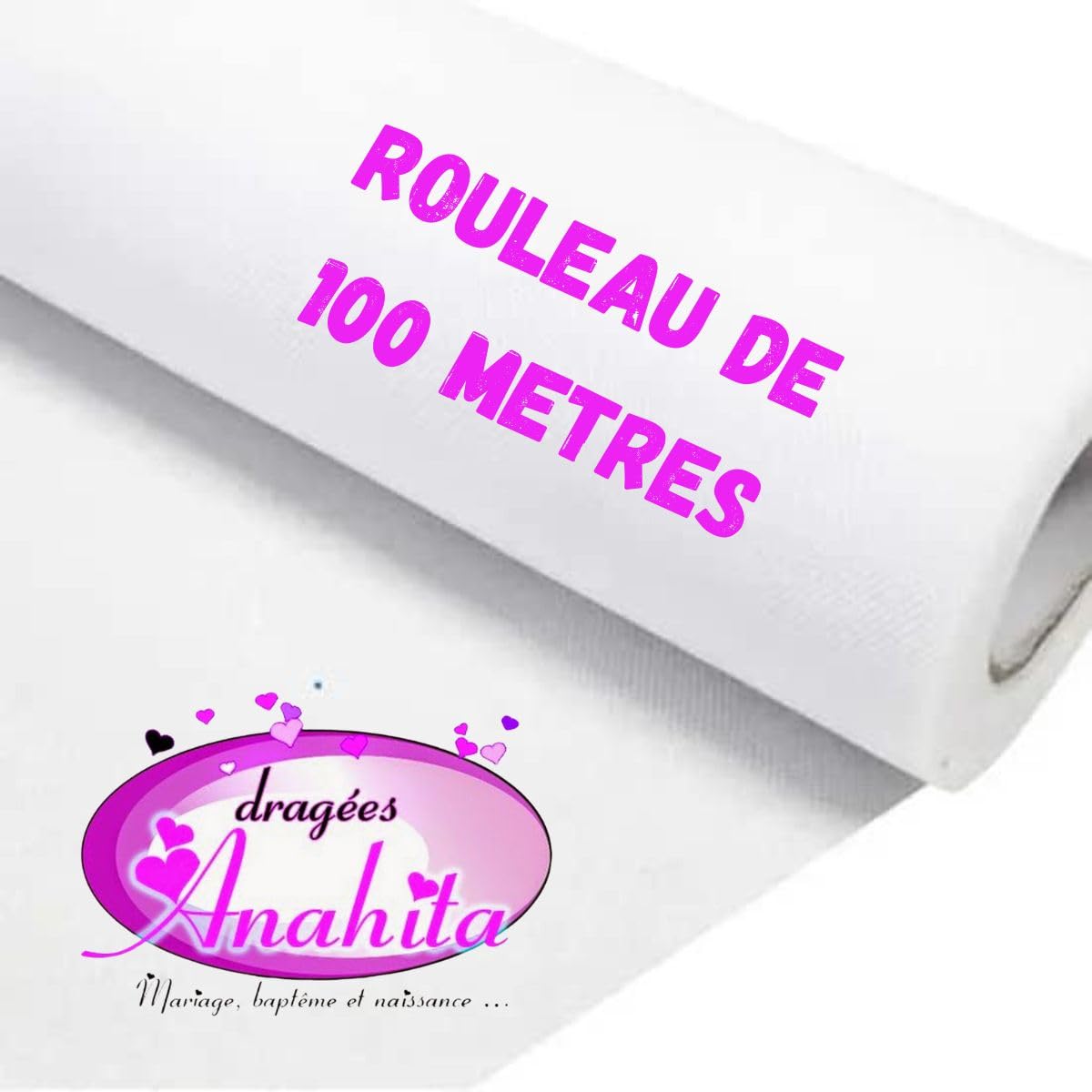 La tenture murale blanche Fetez-Moi offre une vaste toile décorative pour tout type d'événement.