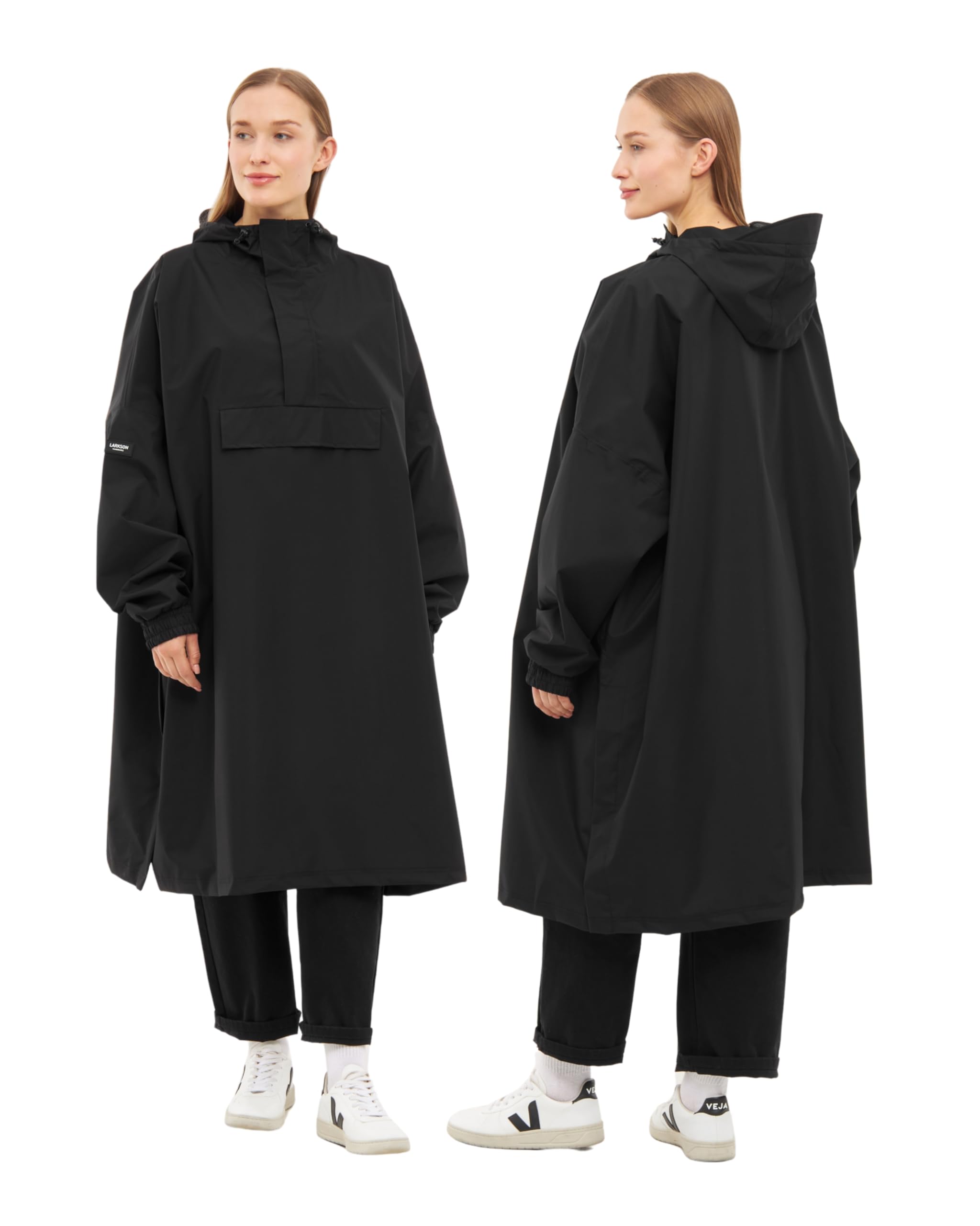 LARKSON Chubasquero Lluvia Mujer Hombre - Lykke - Impermeable Unisex para Ciclismo Outdoor Festival - 10000mm Columna de Agua - Chaqueta de Lluvia con Costuras Selladas