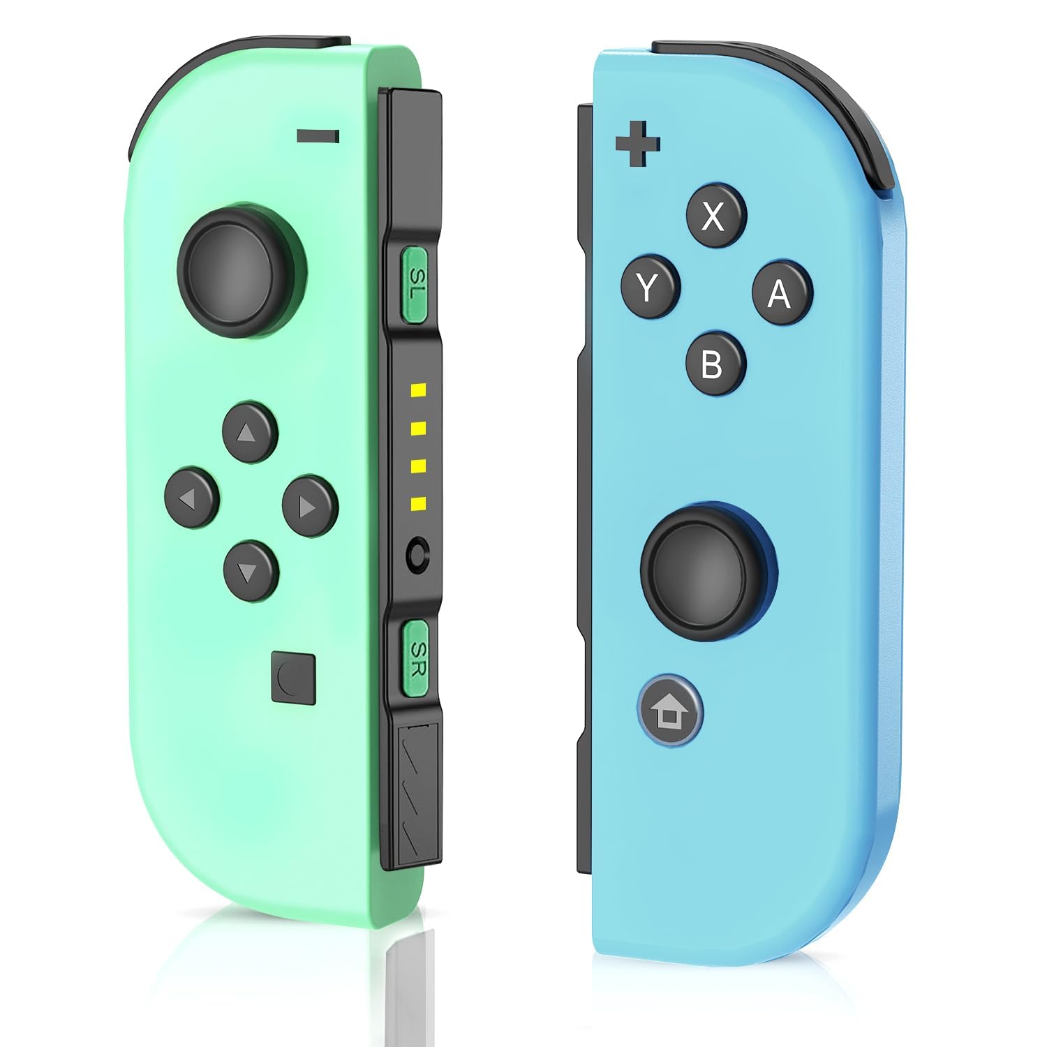 AUGEX Switch Controllers, Upgraded Switch Joypad for NS Games, L/R Wireless Joypads Controller Compatible with Switch, JoyPad for Nintendo Switch Controllers with Wake-up/Screenshot (Blue Green)