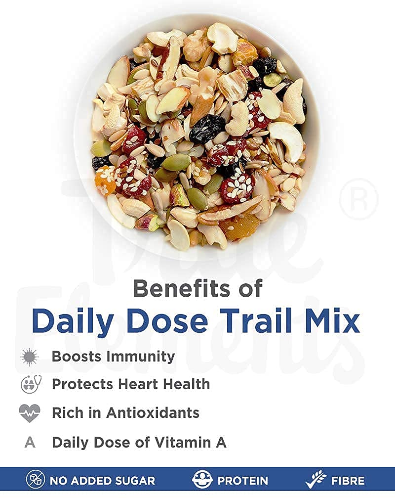 True element daily mix, 125g | Almonds, pistachios, peckons, pumpkin seeds, flax, sesame, cranberry, blueberry | Fasting special | Seed and nut mixture | Festive Snacking | Basant Panchami Special True element daily mix, 125g | Almonds, pistachios, peckons, pumpkin seeds, flax, sesame, cranberry, blueberry | Fasting special | Seed and nut mixture | Festive Snacking | Basant Panchami Special
