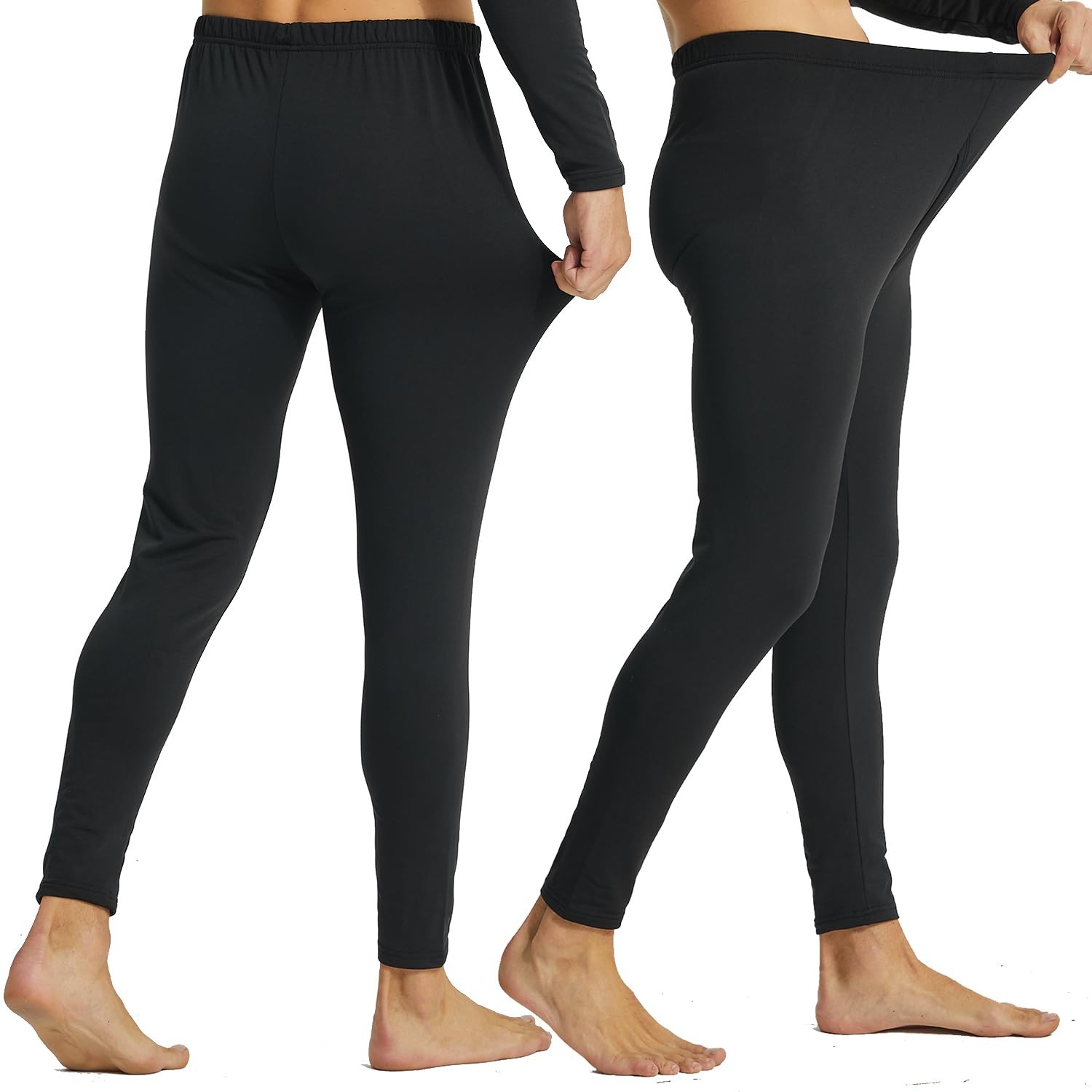 Męskie 2-pak długich majtek termicznych na zimę Slim Fit
