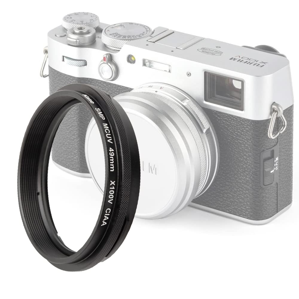 KaseMCUV UV Protection Lens Filter for Fujifilm X100 Series Camera (X100,  X100S, X100F, X100T, X100V, X100VI) Black Frame, Optical Glass HD