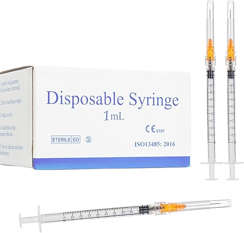 Knixxo 0.1 fl ozcc calibre 25 de 1 pulgada, empaquetado individualmente, 20 paquetes