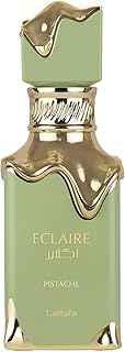 Lattafa Eclaire Pistache Eau de parfum en flacon vaporisateur 100 ml – Crème pistache vanille lait musc
