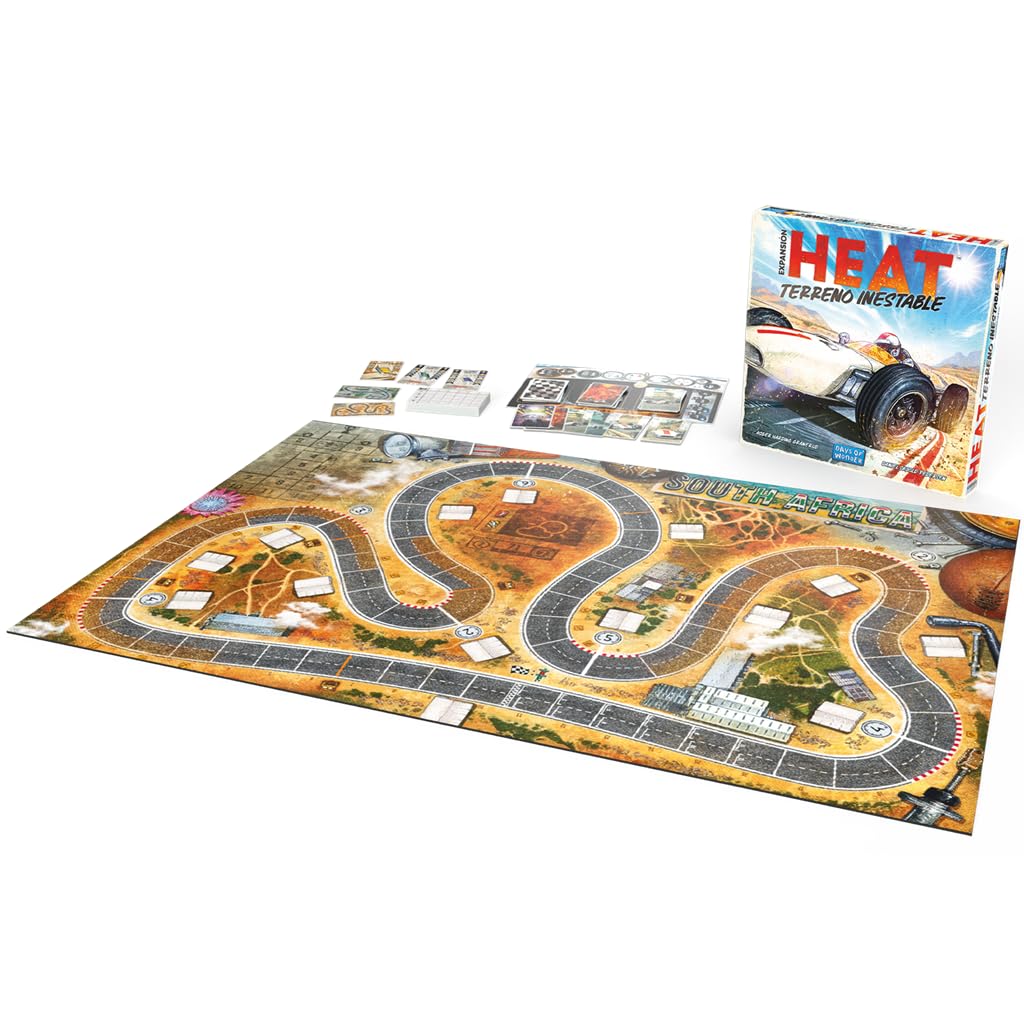 Asmodee Heat: Terreno Inestable,Expansión de Juego de Carreras, Juego de Mesa, A Partir de 10 Años, De 1 a 7 Jugadores, 30-60 Minutos por Partida, Español - 4